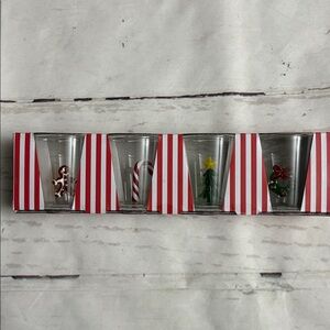 Set of 4 Christmas Icon Shot Glasses
